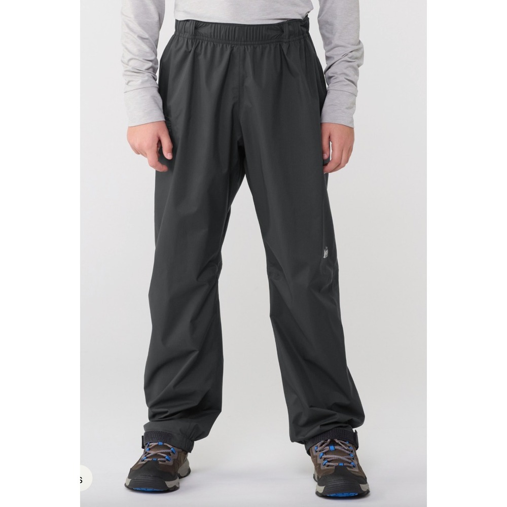 NWT REI Co-op Rainier Rain Pants Kids Boy Girl Black Waterproof Hiking Outdoor M